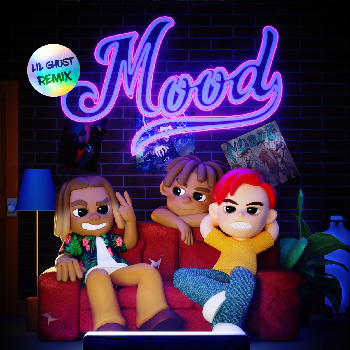 Mood (Lil Ghost Remix) - Single by 24kGoldn, iann dior & Lil Ghost album cover