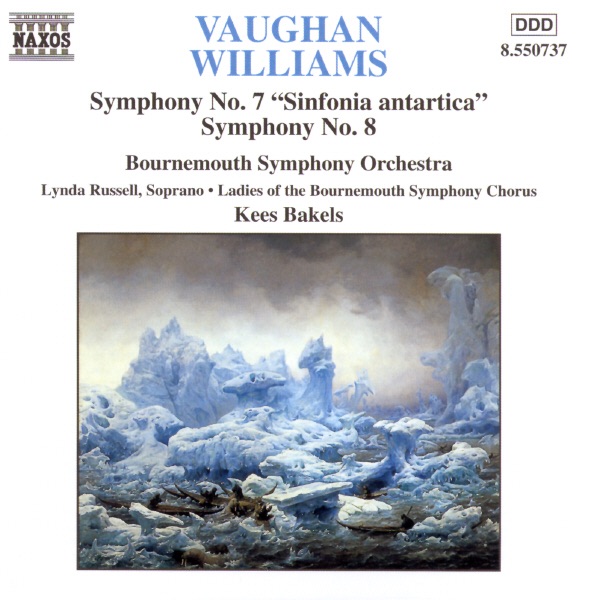 Vaughan Williams: Symphonies Nos. 7 & 8 by Bournemouth Symphony Orchestra, Christopher Dowie, David Timson, Lynda Russell & Waynflete Singers album cover