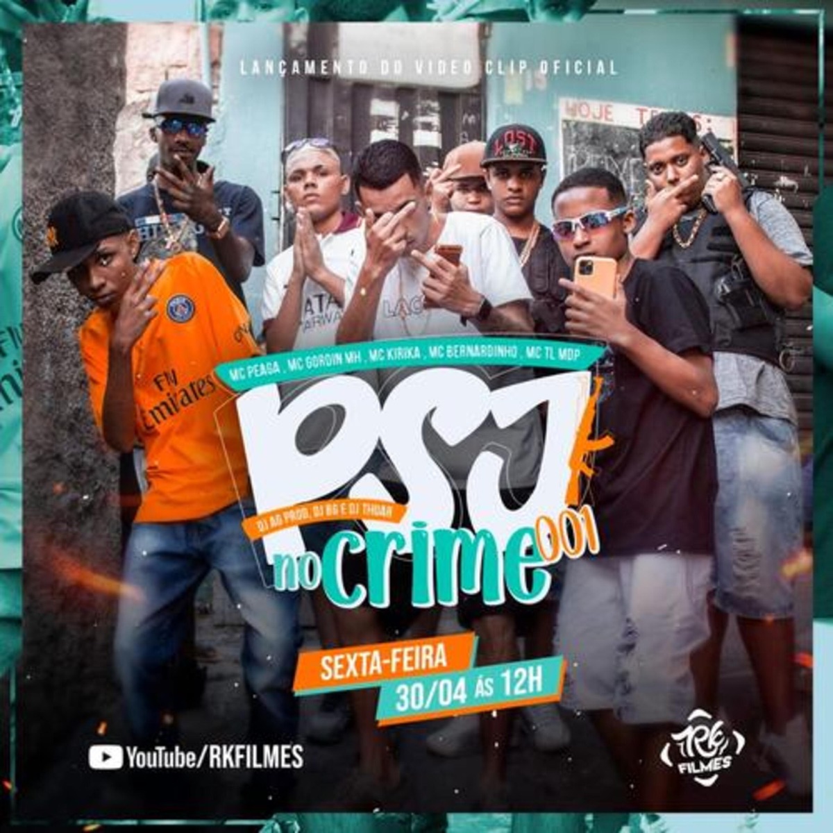 PSJ No Crime 001 (feat. DJ AG PROD, Mc Peagá, Mc Gordin MH, Mc Kirika, MC BERNARDINHO & Mc TL MDP) - Single by Dj Thuar album cover