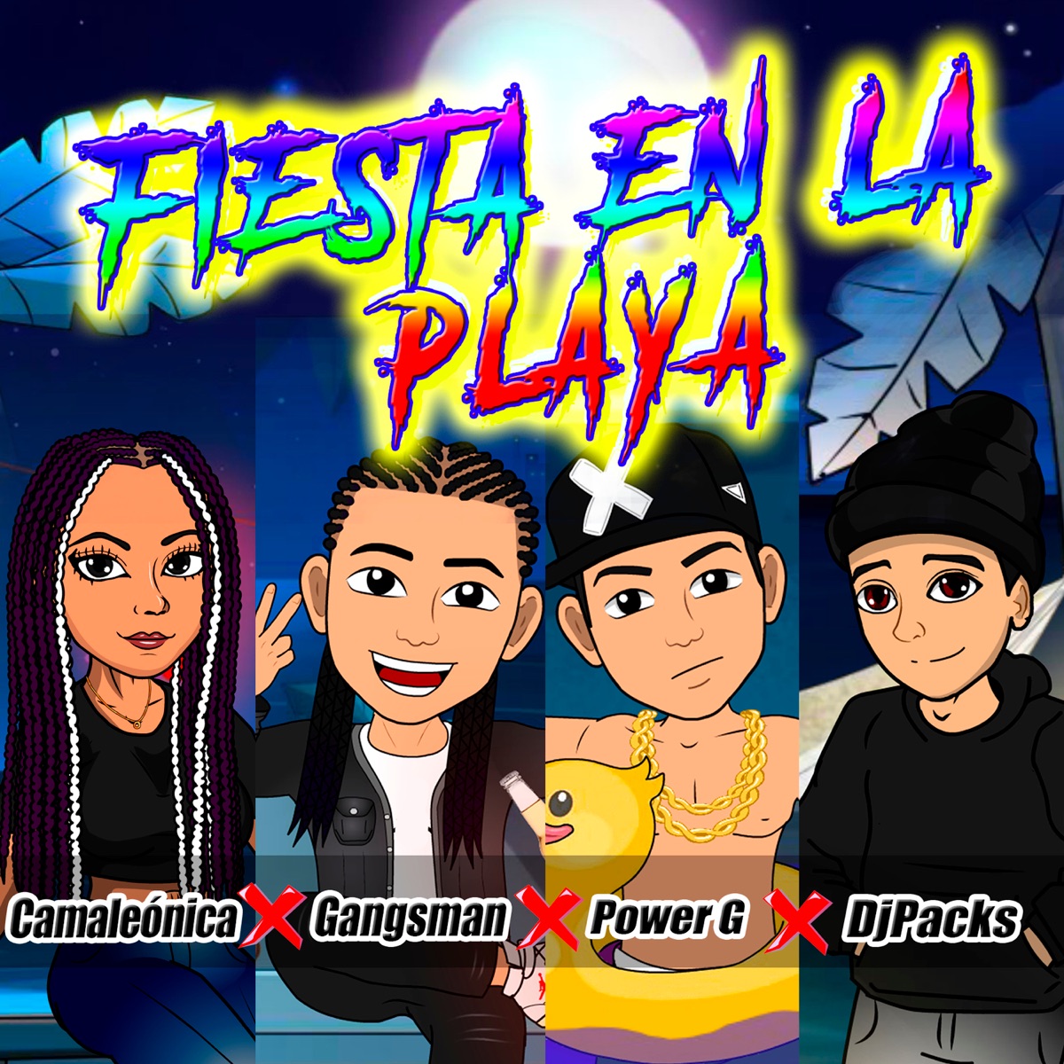 Fiesta en la Playa (feat. Camaleônica, Power G & DjPacks) - Single by Gangsman album cover