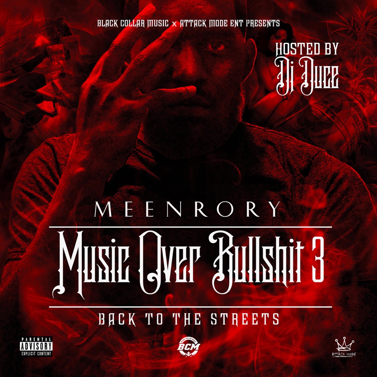 Music Over B******t 3: Back to the Streets by Meen Rory album cover