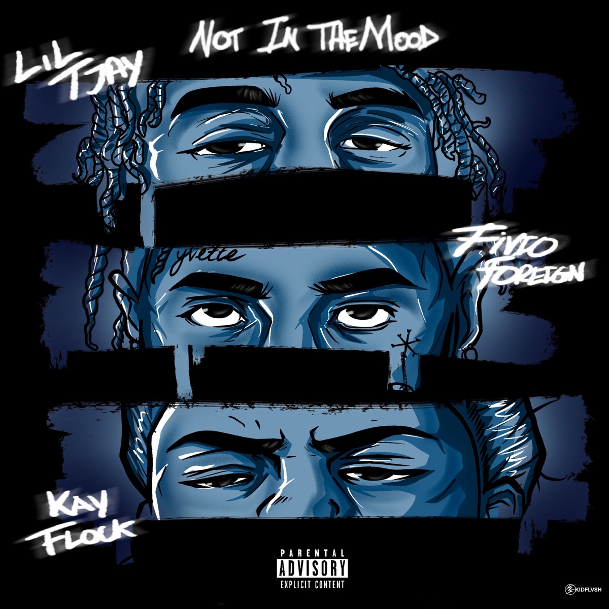 Not in the Mood - Single by Lil Tjay, Fivio Foreign & Kay Flock album cover