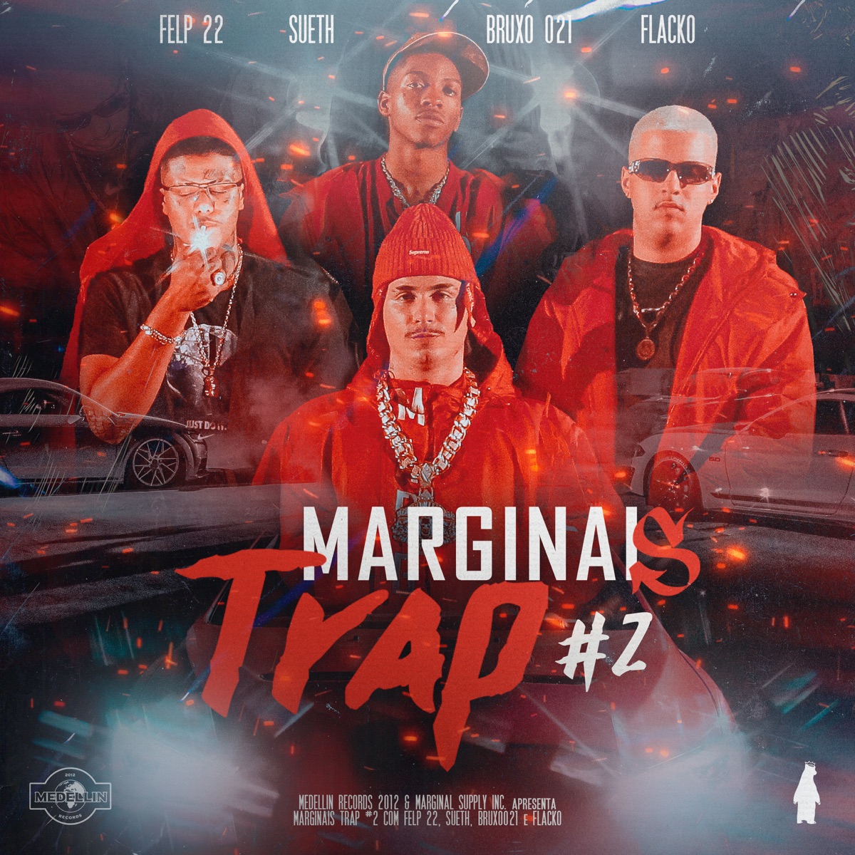 Marginais Trap #2 - Single by Marginal Supply, Felp 22, Bruxo 021, Flacko, Sueth & Medellin album cover