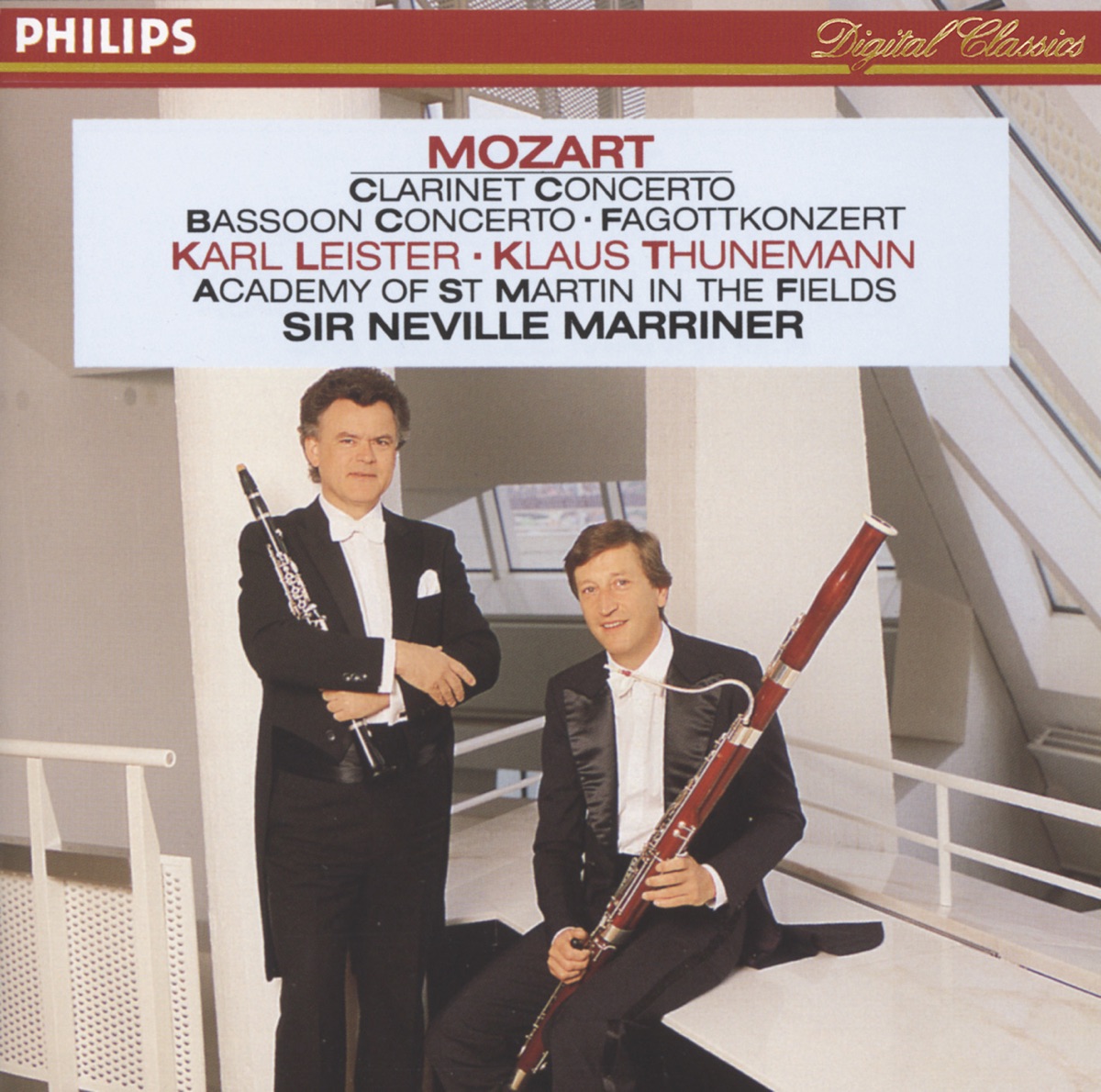 Mozart: Clarinet & Bassoon Concertos by Karl Leister, Academy of St Martin in the Fields, Klaus Thunemann, Sir Neville Marriner & Stephen Orton album cover