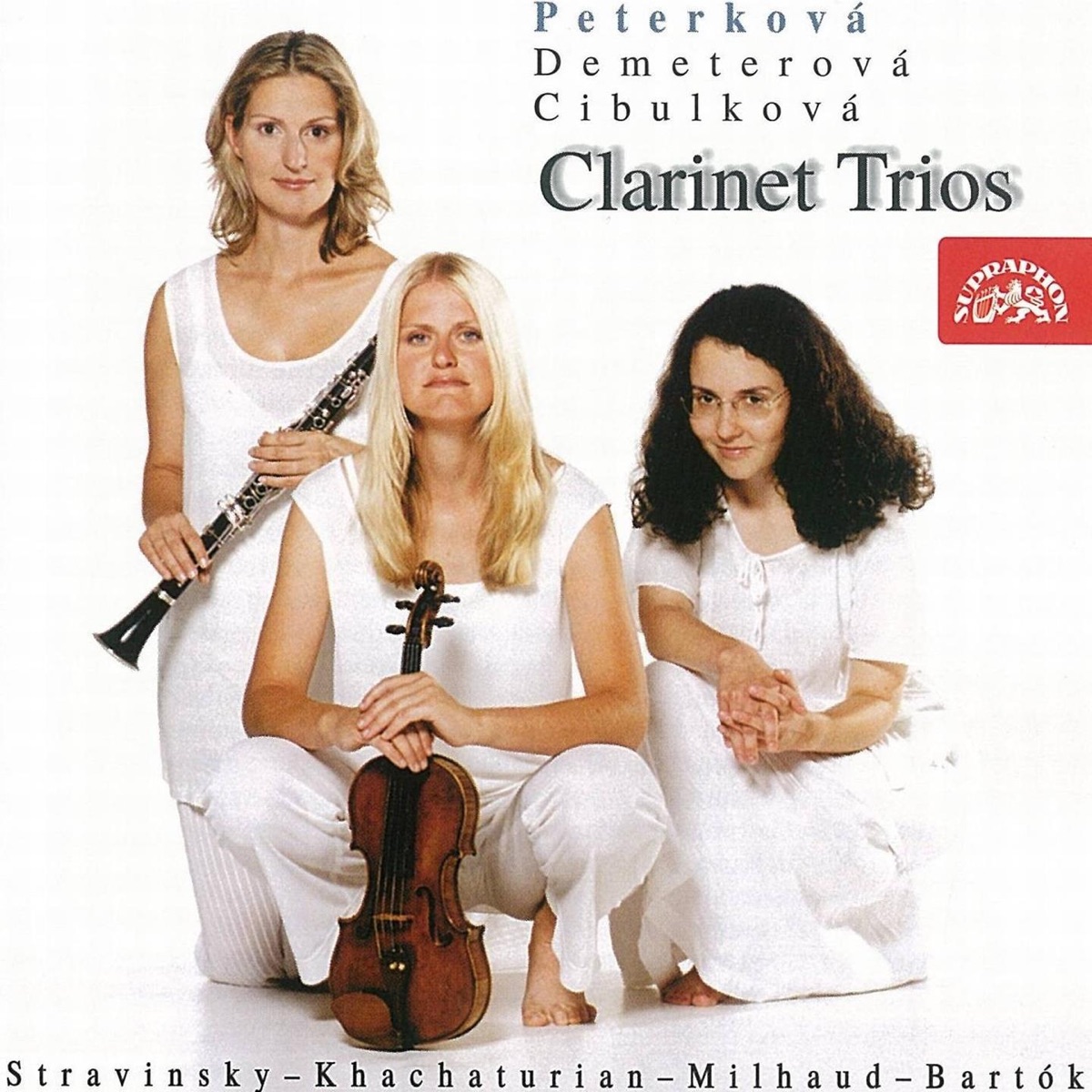 Bartók, Khachaturian, Milhaud, Stravinsky: Clarinet Trios by Ludmila Peterková, Gabriela Demeterová & Marketa Cibulkova album cover