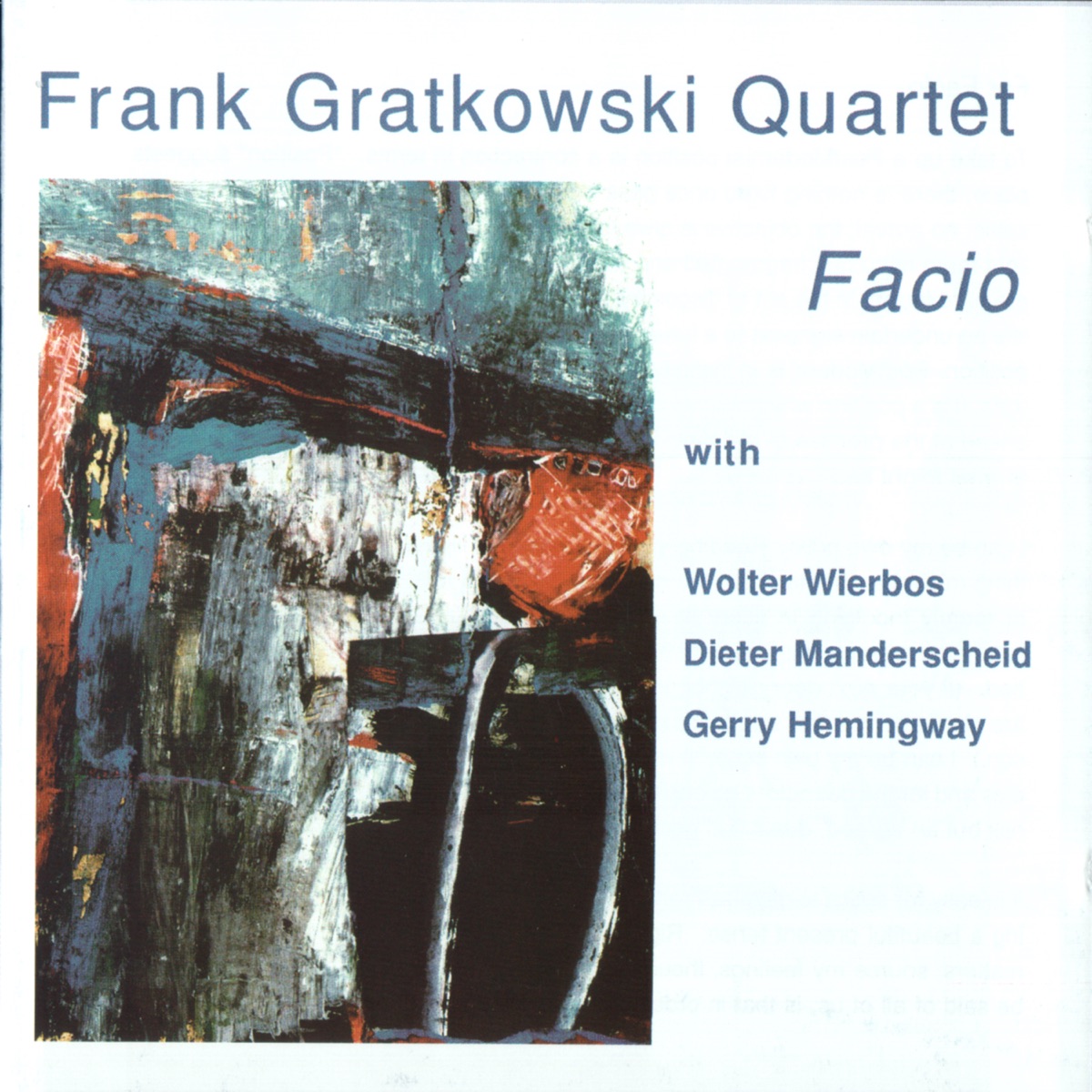 Facio by Frank Gratkowski Quartet album cover