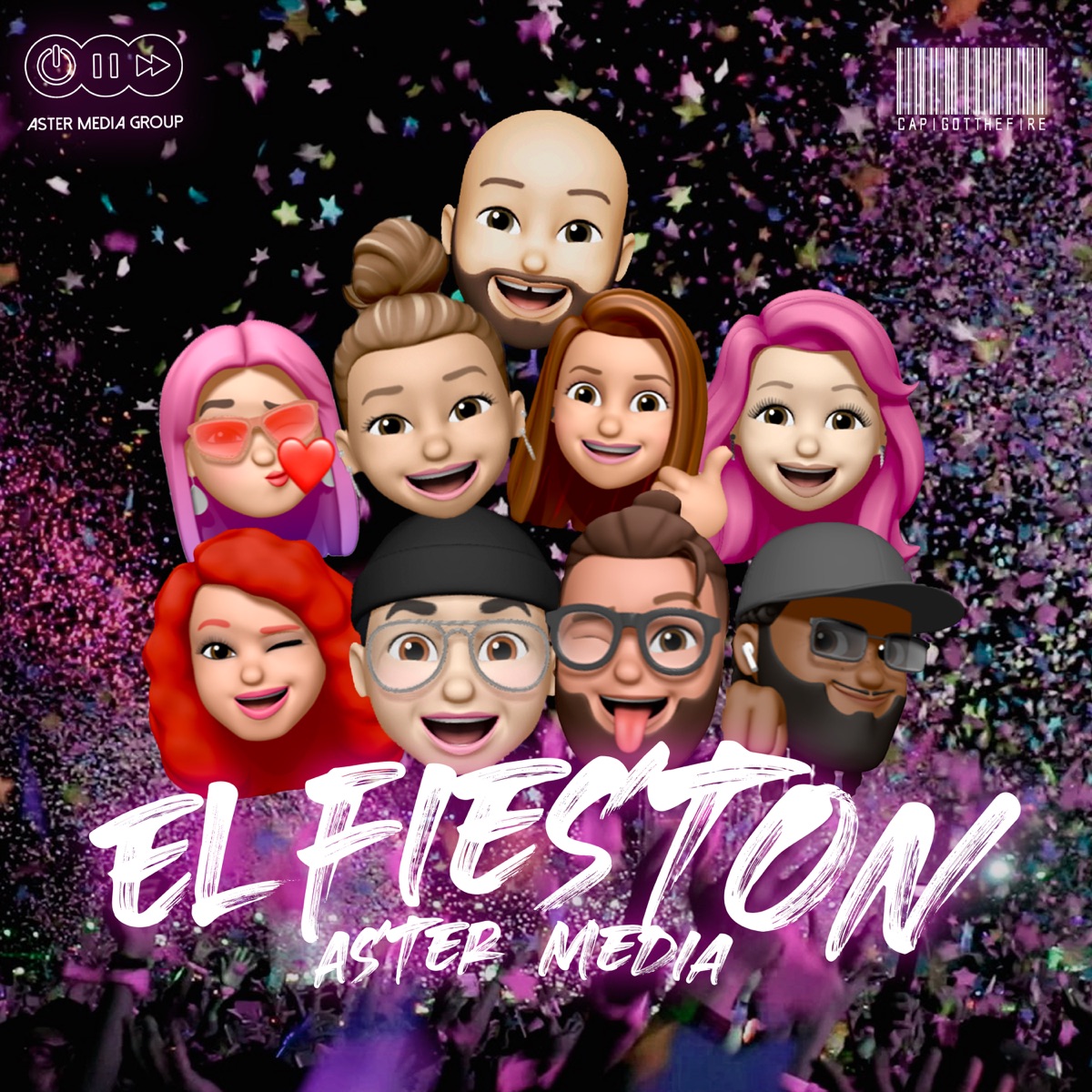 El Fieston Aster Media (feat. El Capitan Tan Tan, Rupert Dnamiko, Liz Razo, Marina Valdez, Itz Amee & Carito Catalan) - Single by Miguel Montes, Ultra El De La Voz Melódica & Aixa Aguilar album cover