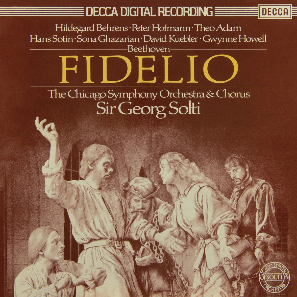 Beethoven: Fidelio by Sir Georg Solti, Hildegard Behrens, Peter Hofmann, Hans Sotin, Sona Ghazarian, David Kübler, Theo Adam, Gwynne Howell, Chicago Symphony Chorus & Chicago Symphony Orchestra album cover