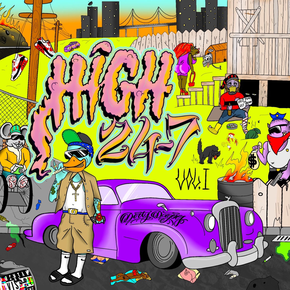 High 24-7, Vol. 1 by Dirty Dagoes album cover