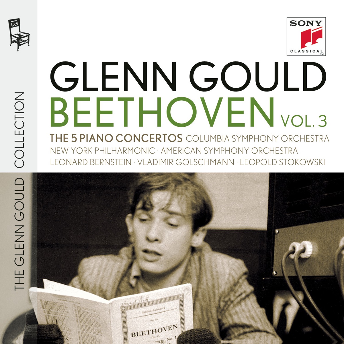 Beethoven: The 5 Piano Concertos by Glenn Gould, Columbia Symphony Orchestra, American Symphony Orchestra, Leopold Stokowski, Vladimir Golschmann & New York Philharmonic album cover