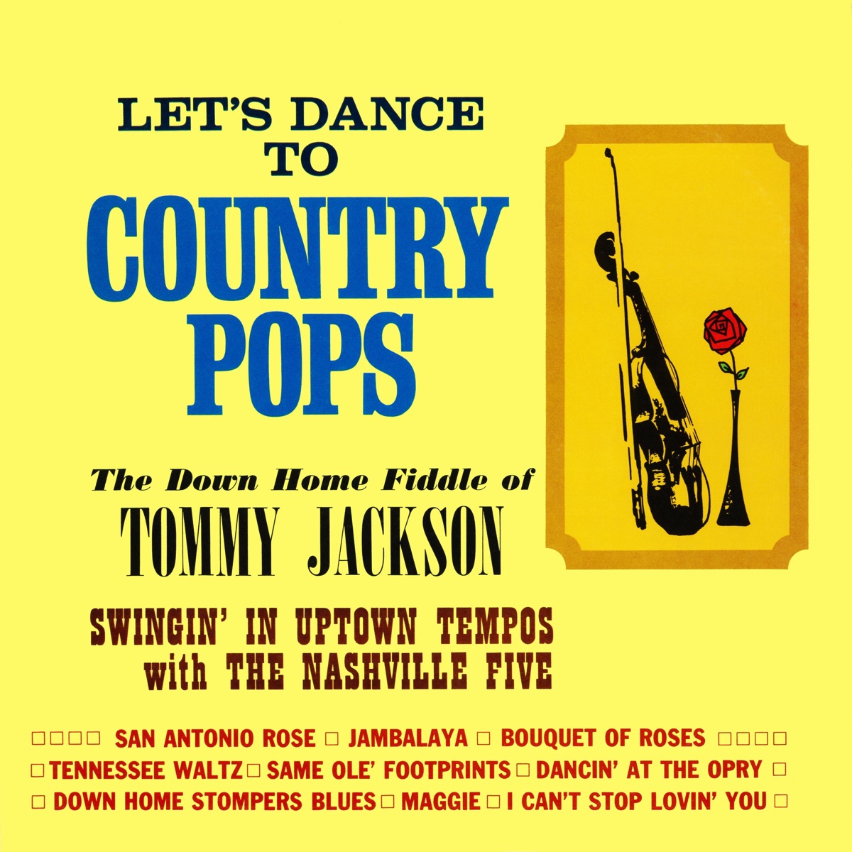 Let's Dance to Country Pops (2021 Remaster from the Original Somerset Tapes) by Tommy Jackson & The Nashville Five album cover
