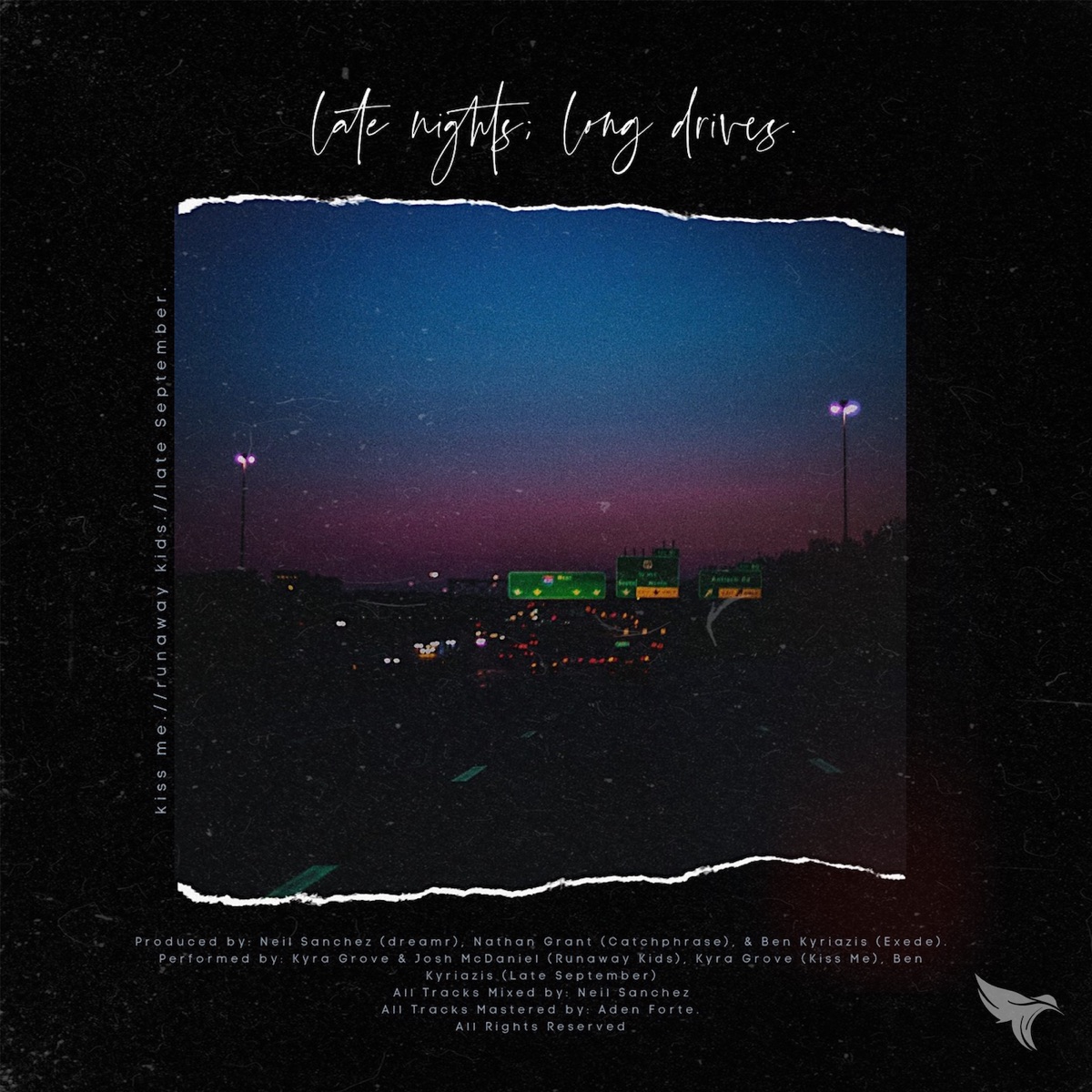Late Nights; Long Drives - Single by dreamr. album cover