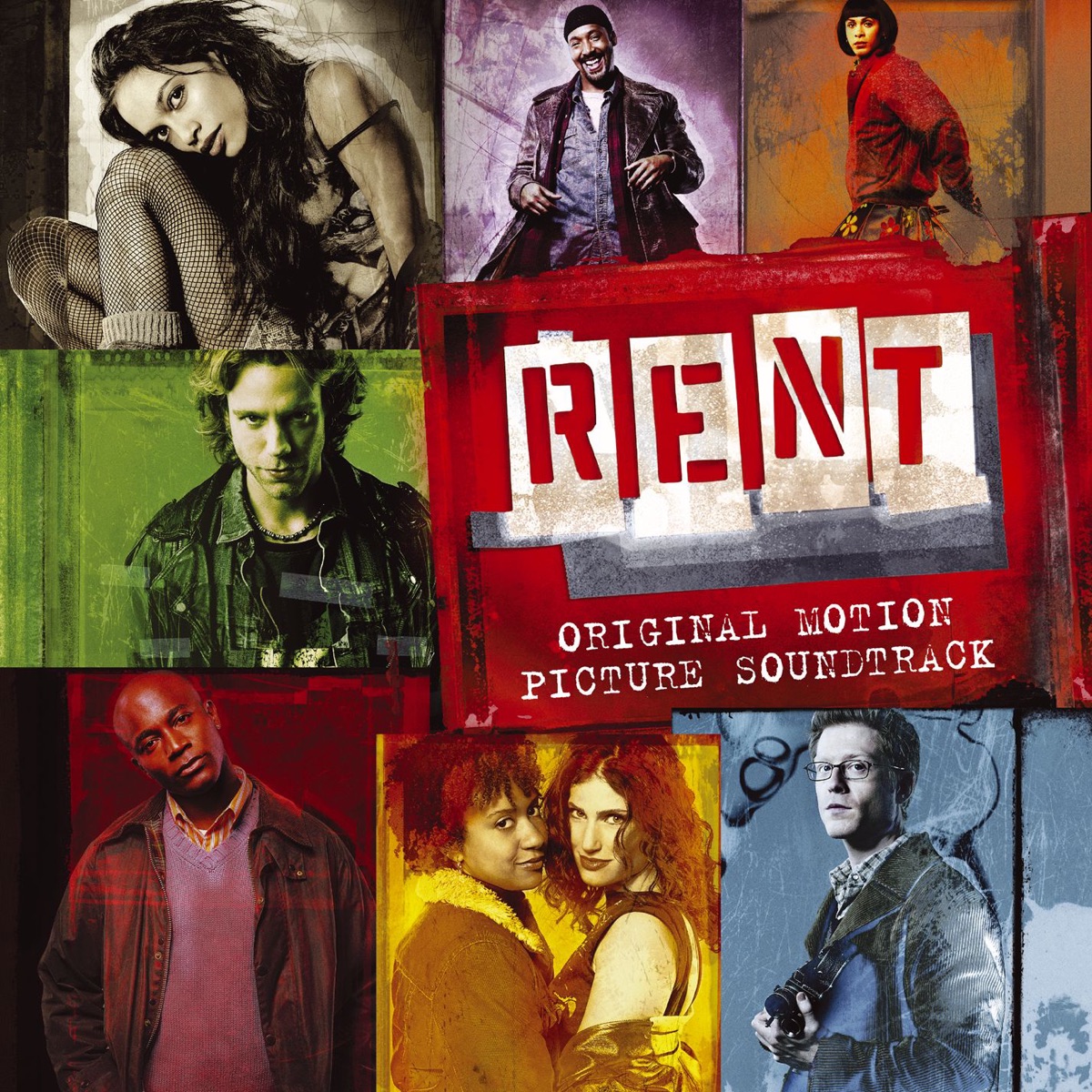 Rent (Original Motion Picture Soundtrack) by Jonathan Larson, Anthony Rapp, Adam Pascal, Rosario Dawson & Idina Menzel album cover