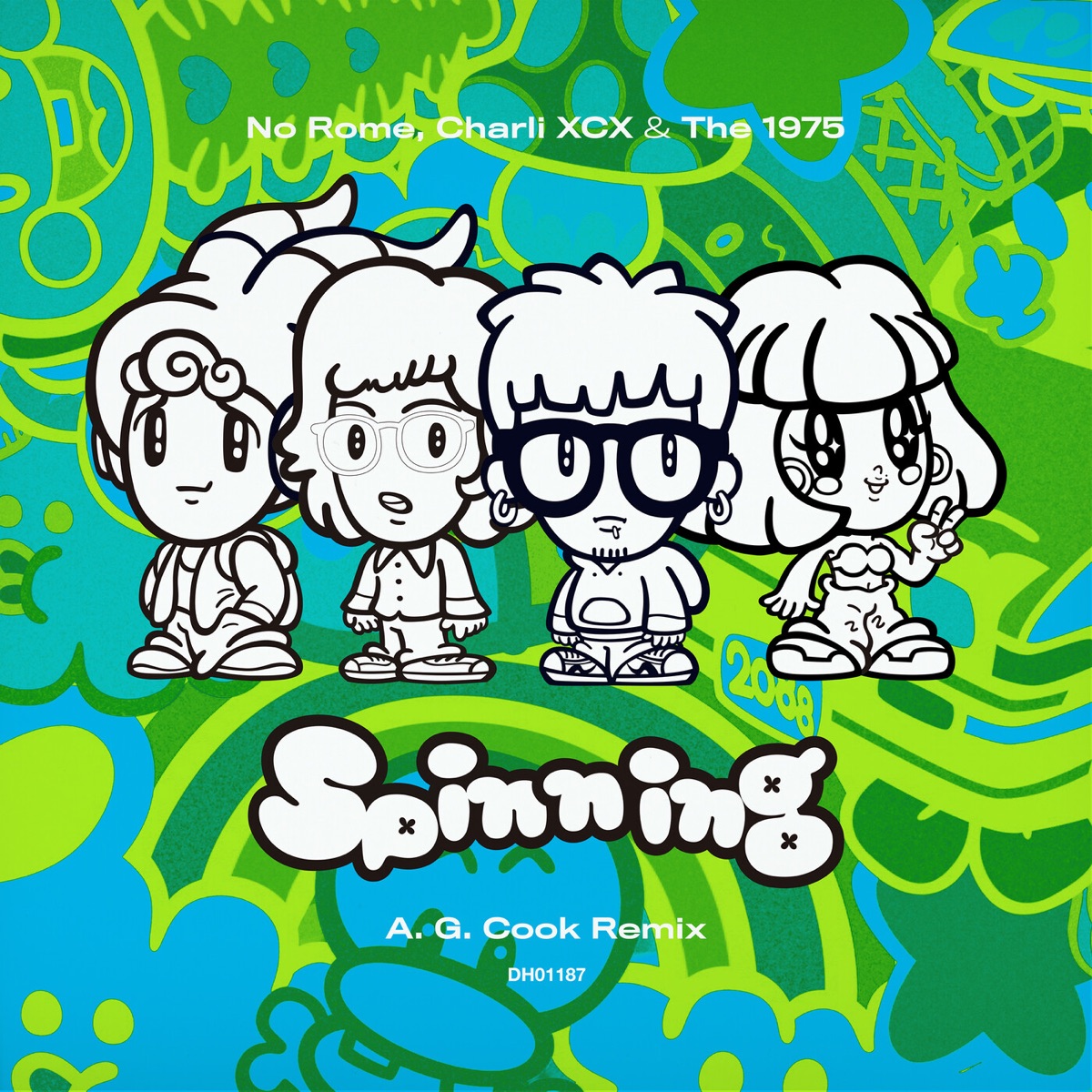 Spinning (A. G. Cook Remixes) - Single by No Rome, Charli xcx & The 1975 album cover