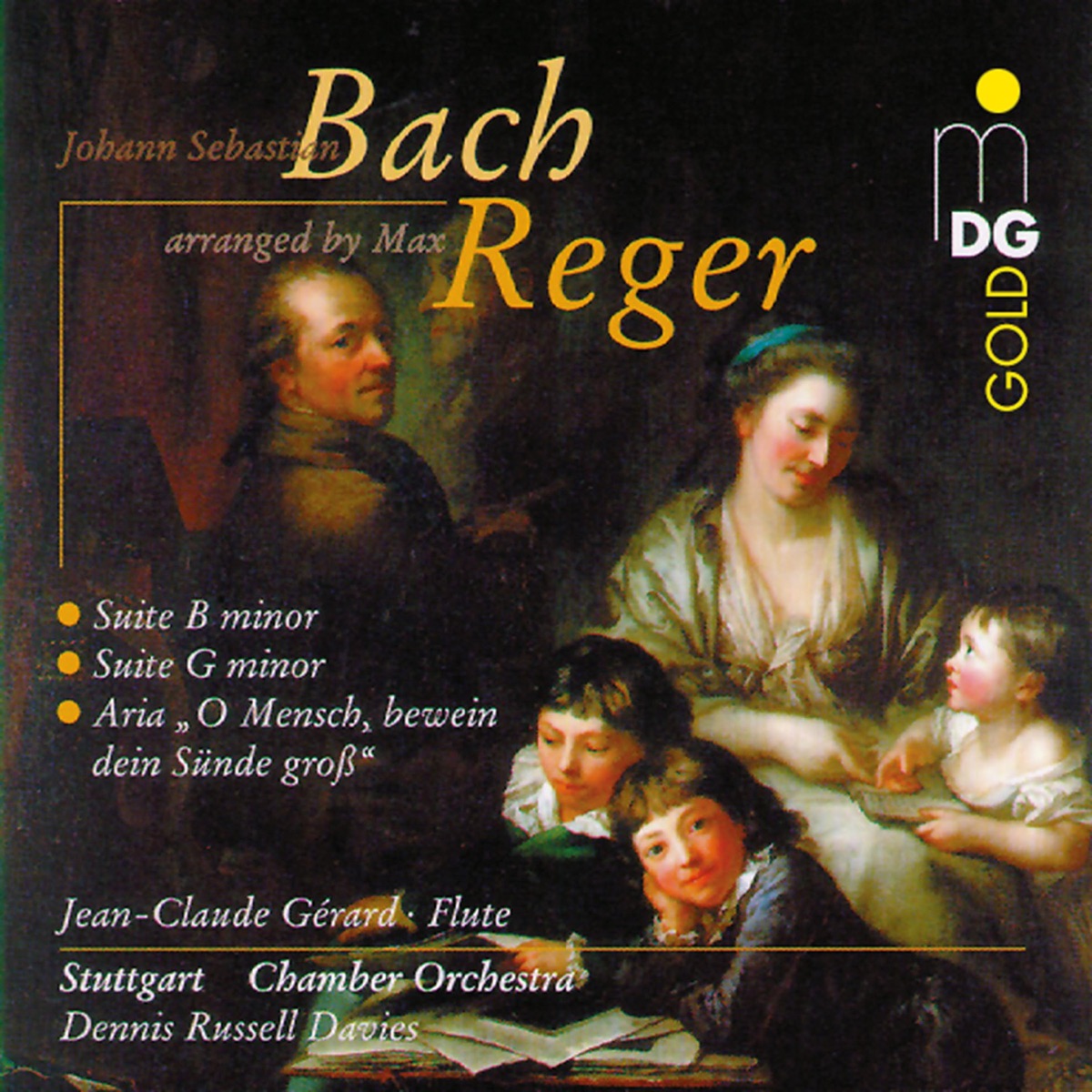 Bach: Suite in G Minor & Suite in B Minor (Arranged by Max Reger) by Jean-Claude Gérard, Dennis Russell Davies & Stuttgart Chamber Orchestra album cover