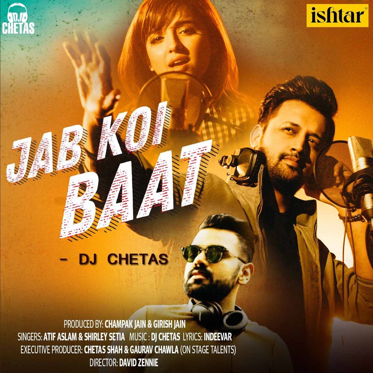Jab Koi Baat - Recreated - Single by Atif Aslam, Shirley Setia & DJ Chetas album cover