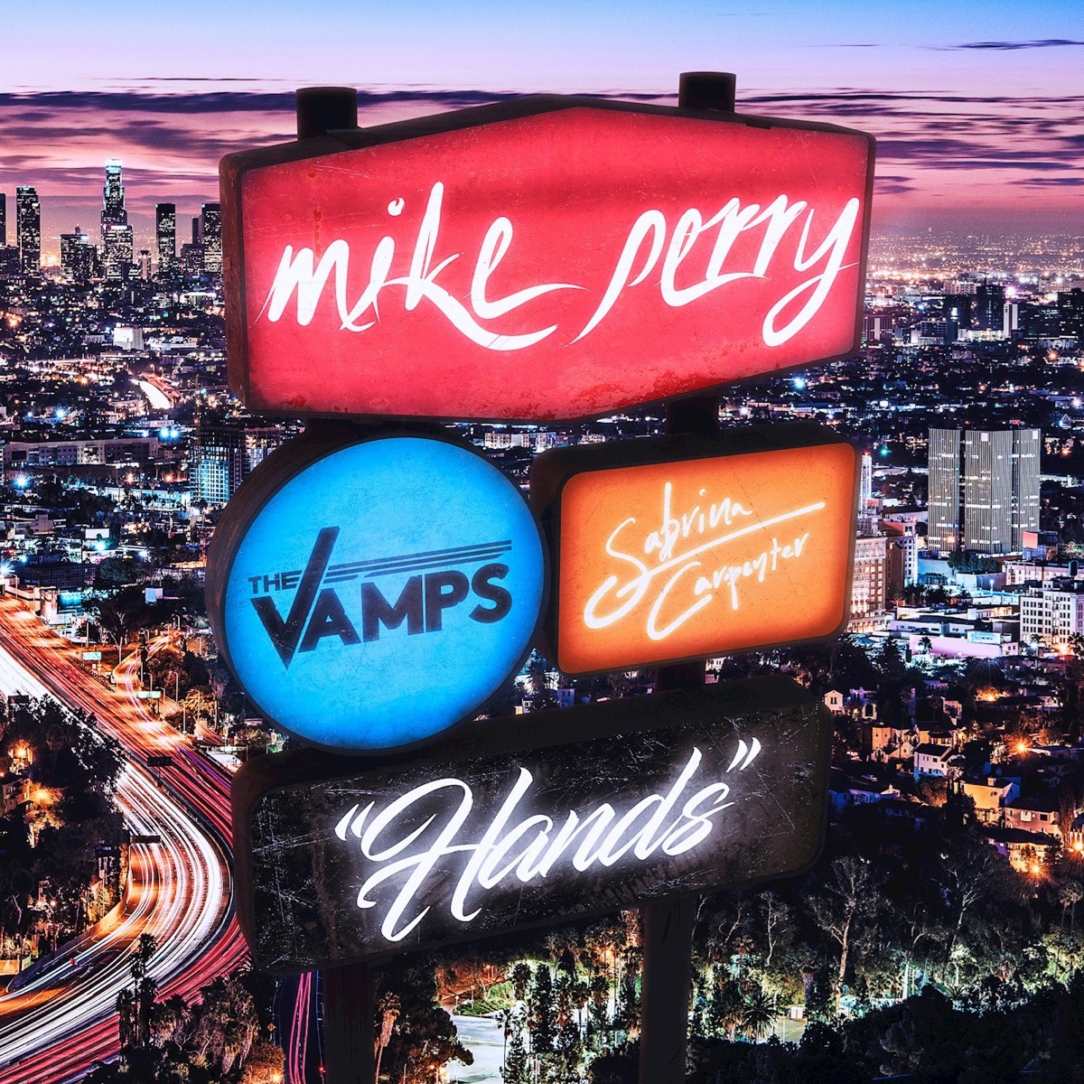 Hands - Single by Mike Perry, The Vamps & Sabrina Carpenter album cover artwork