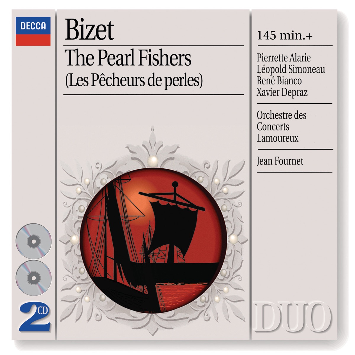Bizet: The Pearl Fishers by Pierrette Alarie, Jean Fournet, Léopold Simoneau & Orchestre Lamoureux album cover