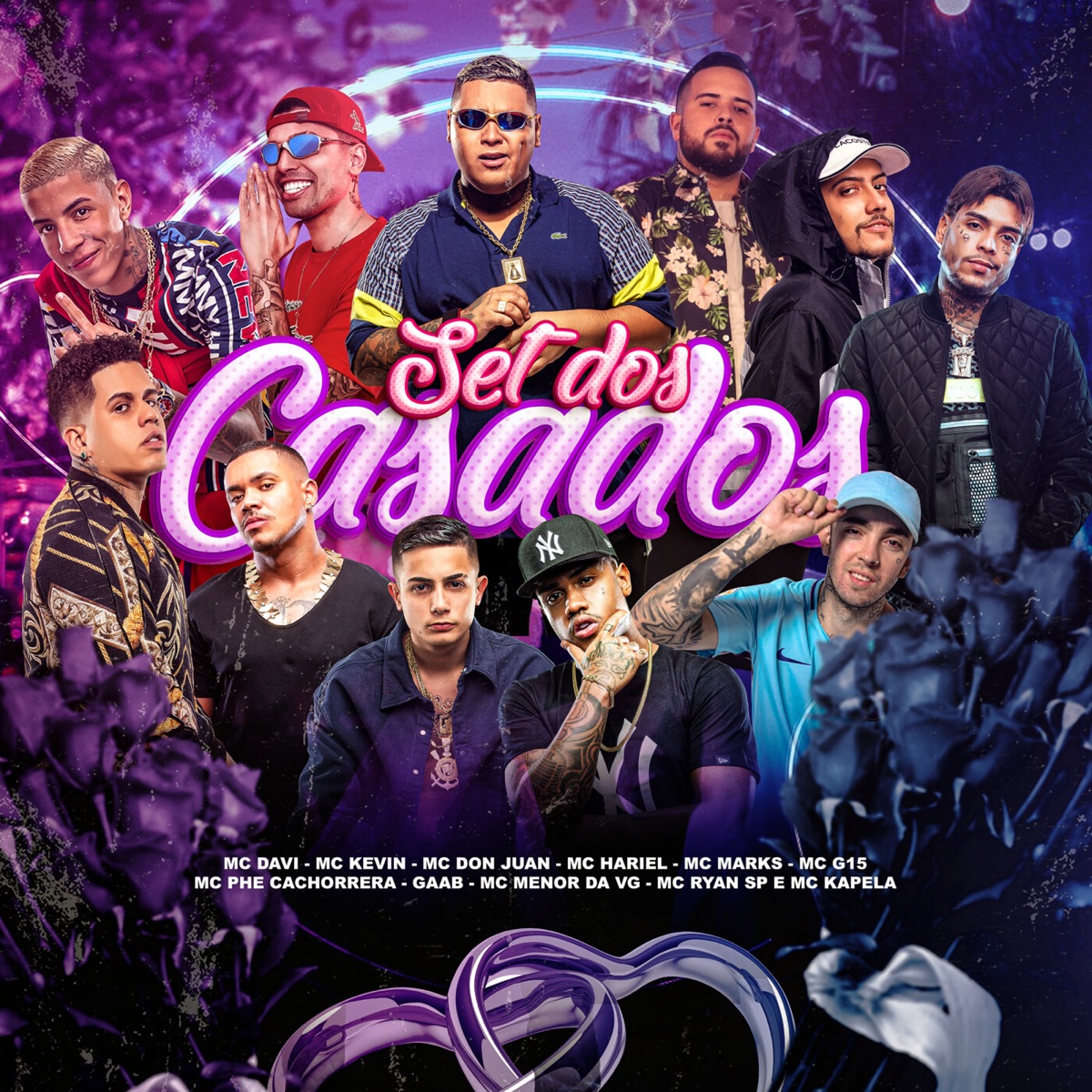 Set dos Casados - EP by Mc Davi, Mc Kevin, Mc Don Juan, Mc Hariel, MC Marks, MC G15, Mc Phe Cachorrera, GAAB, MC Menor da VG, MC Ryan SP, MC Kapela, Perera DJ & Veiga no beat album cover