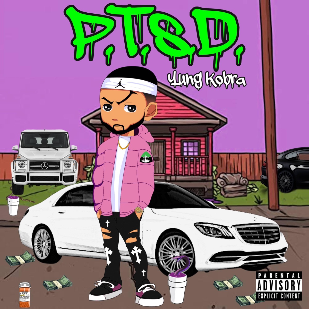 P.T.S.D. - Single by Yung Kobra album cover