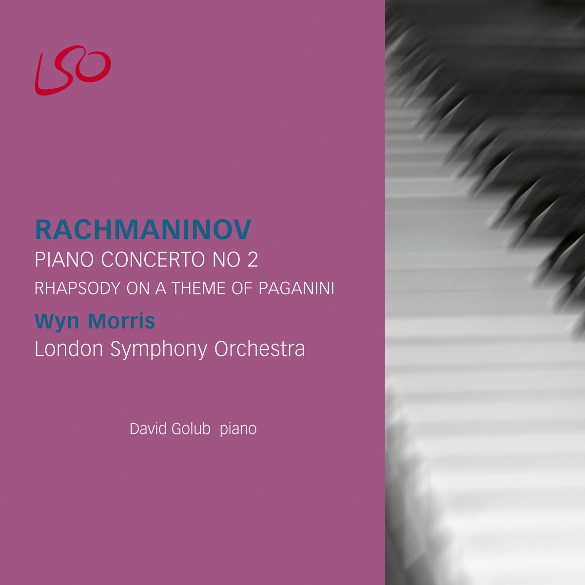 Rachmaninov: Piano Concerto No. 2, Rhapsody on a Theme of Paganini by London Symphony Orchestra, David Golub & Wyn Morris album cover