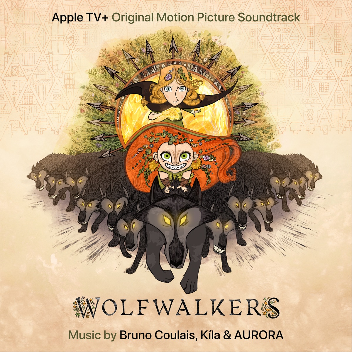 WolfWalkers (Original Motion Picture Soundtrack) by Bruno Coulais, Kíla & AURORA album cover