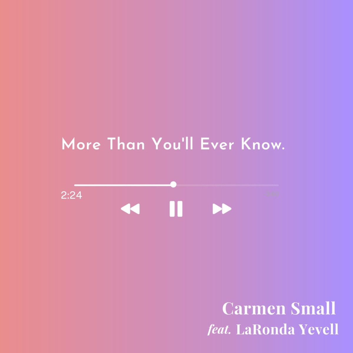 More Than You'll Ever Know (feat. LaRonda Yevell) - Single by Carmen Small album cover