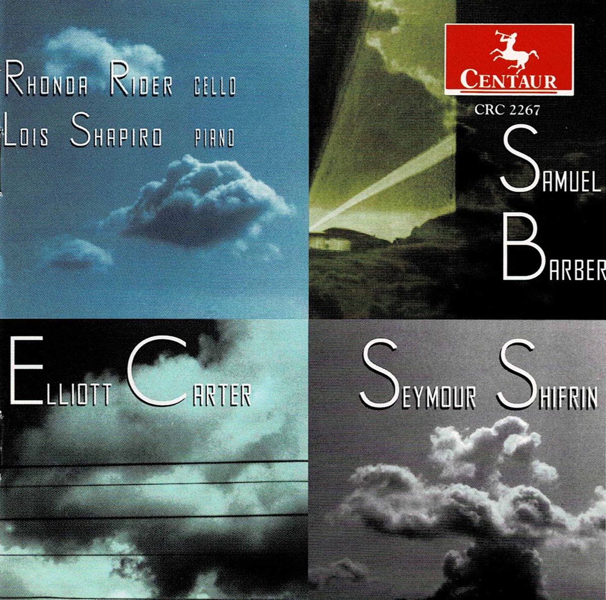 Carter, Barber & Shifrin: Cello Sonatas by Rhonda Rider & Lois Shapiro album cover