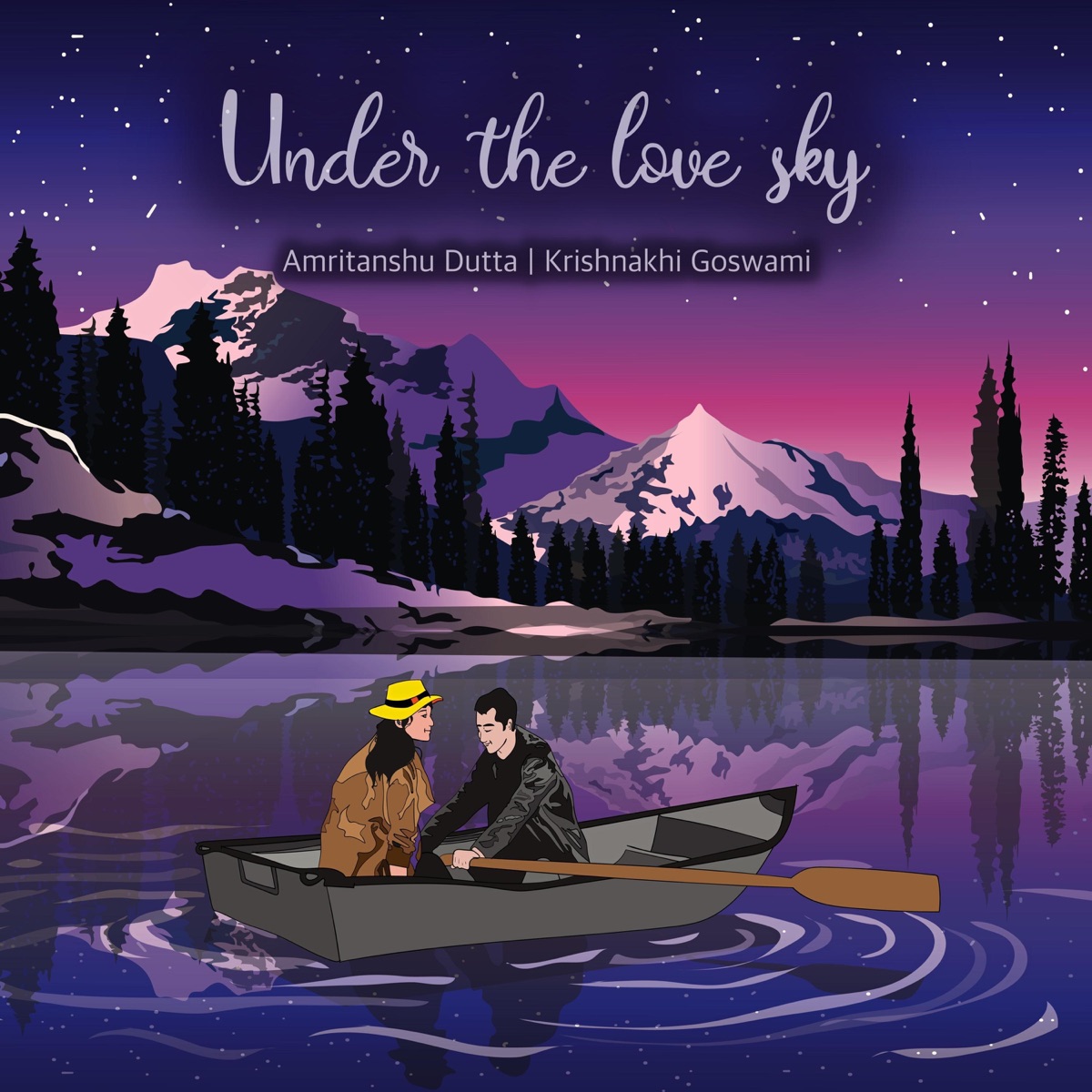 Under the Love Sky - Single by Amritanshu Dutta & Krishnakhi Goswami album cover