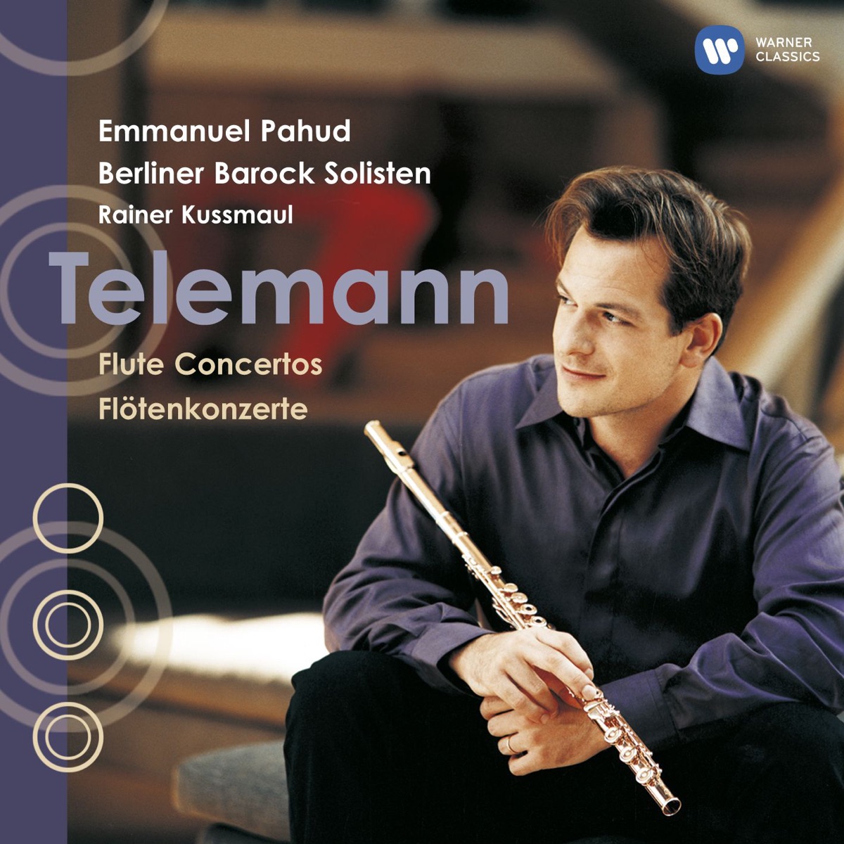 Telemann: Flute Concertos by Rainer Kussmaul, Berliner Barock Solisten & Emmanuel Pahud album cover