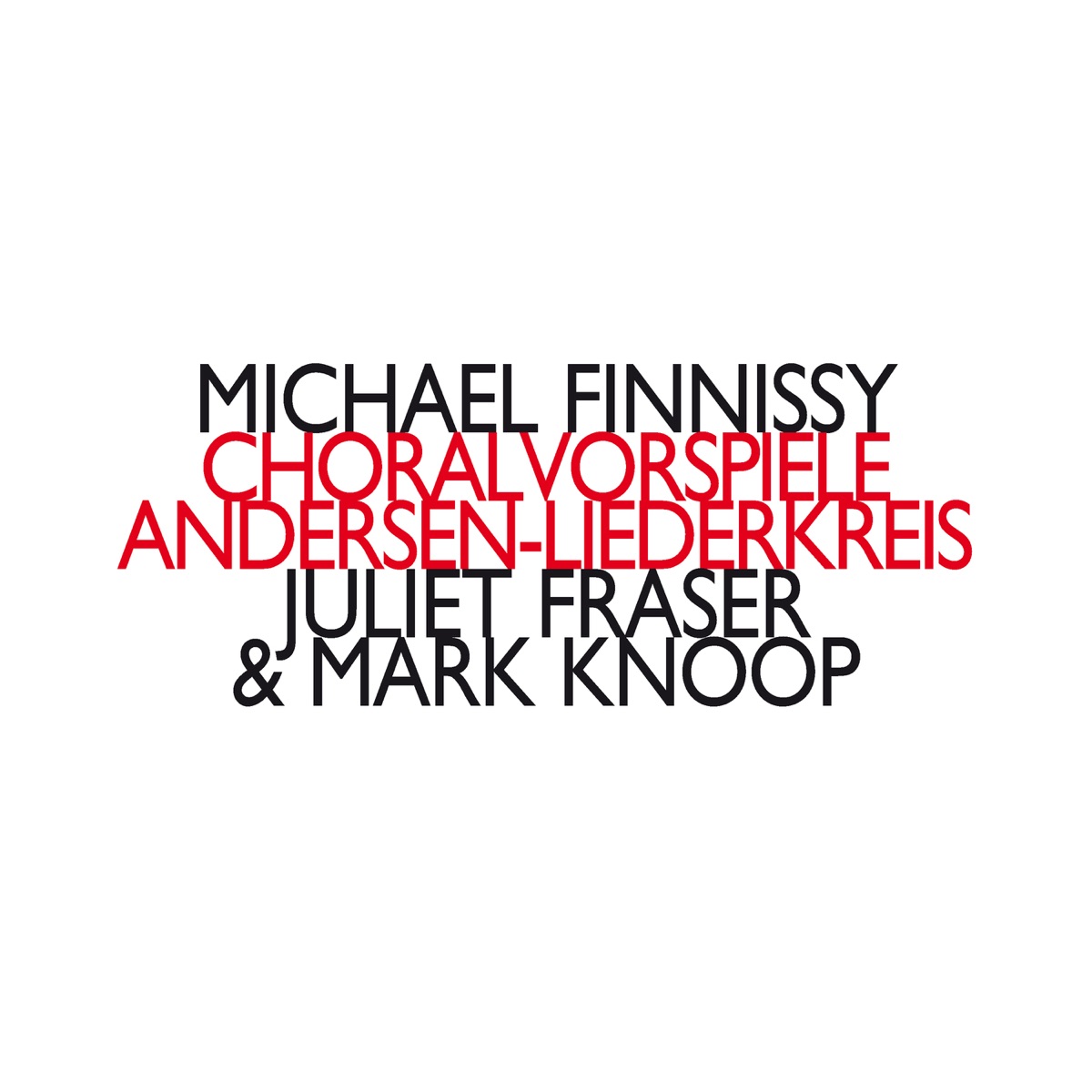 Michael Finnissy: Choralvorspiele / Andersen-Liederkreis by Juliet Fraser & Mark Knoop album cover