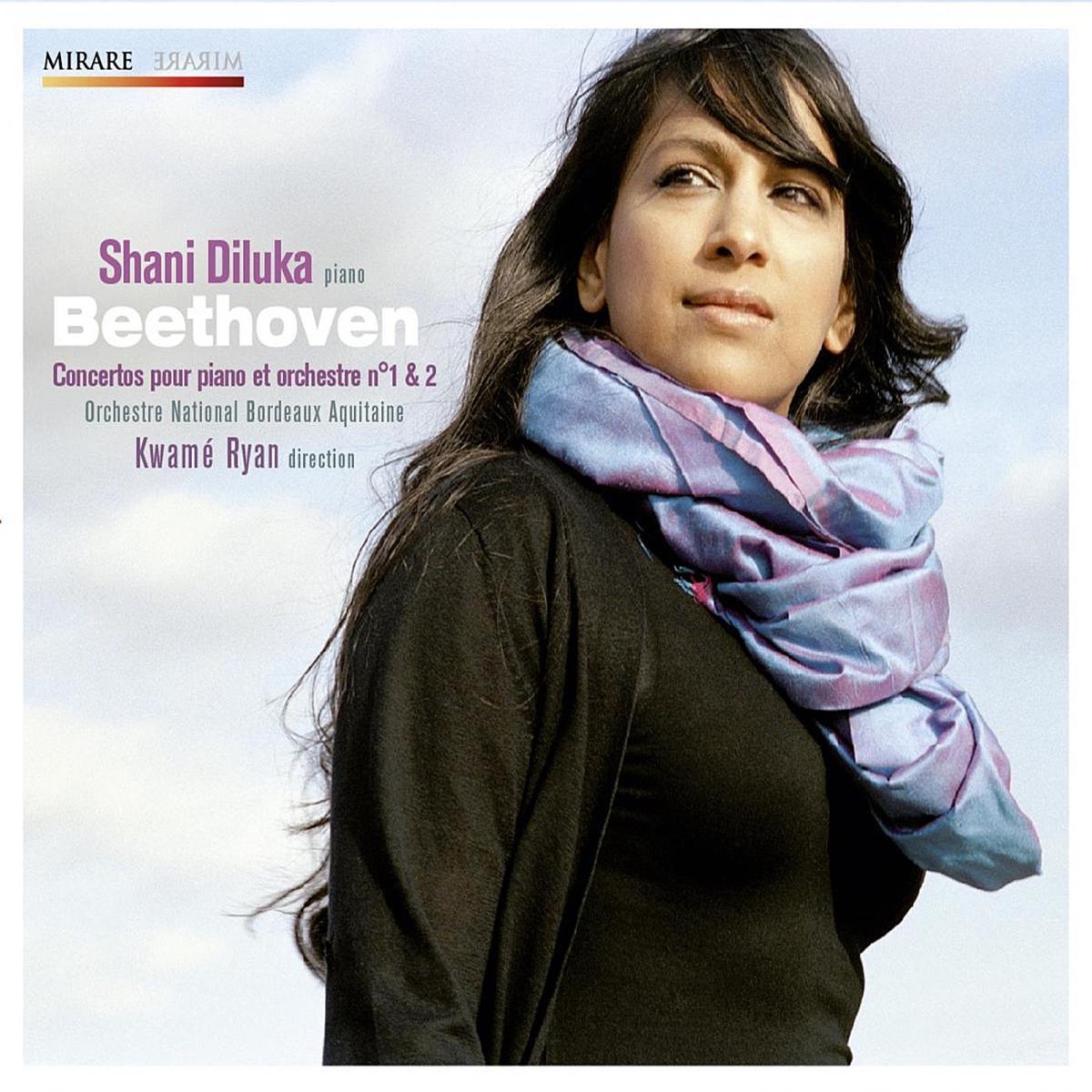 Beethoven: Concerto pour piano et orchestre Nos. 1 &  2 by Shani Diluka, Orchestre National Bordeaux Aquitaine & Kwame Ryan album cover