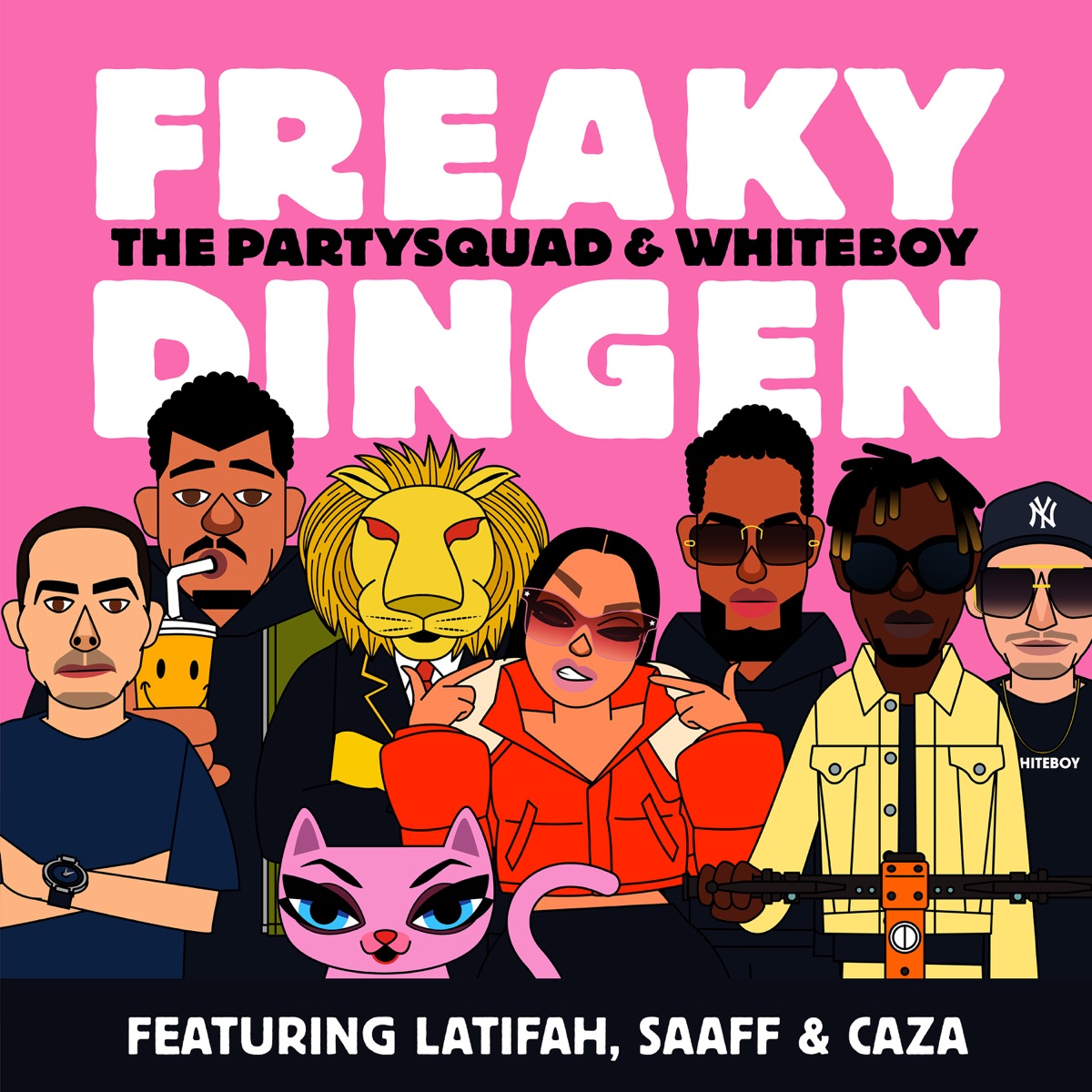 Freaky Dingen (feat. Latifah, Saaff & Caza) - Single by The Partysquad & Whiteboy album cover