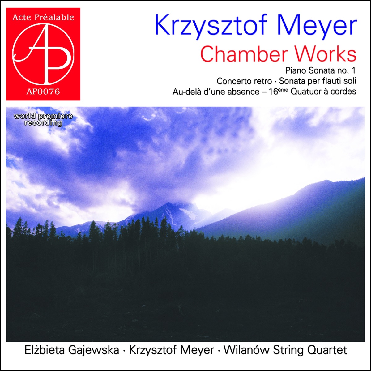 Krzysztof Meyer: Chamber Works by Elzbieta Gajewska, Krzysztof Meyer & Wilanow String Quartet album cover