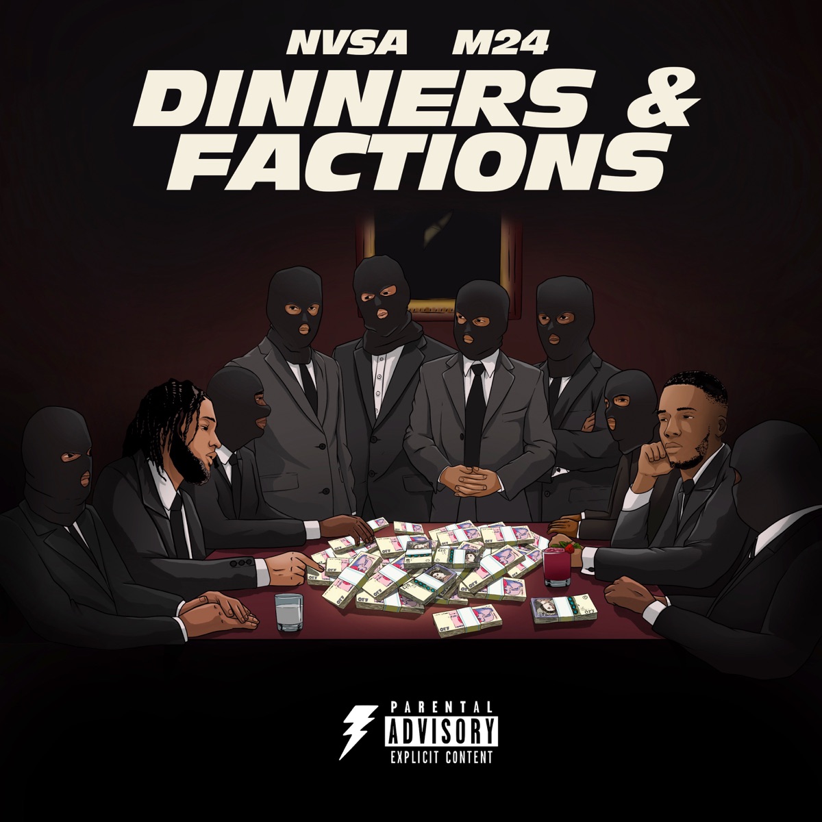 Dinners and Factions (feat. M24) - Single by NVSA album cover