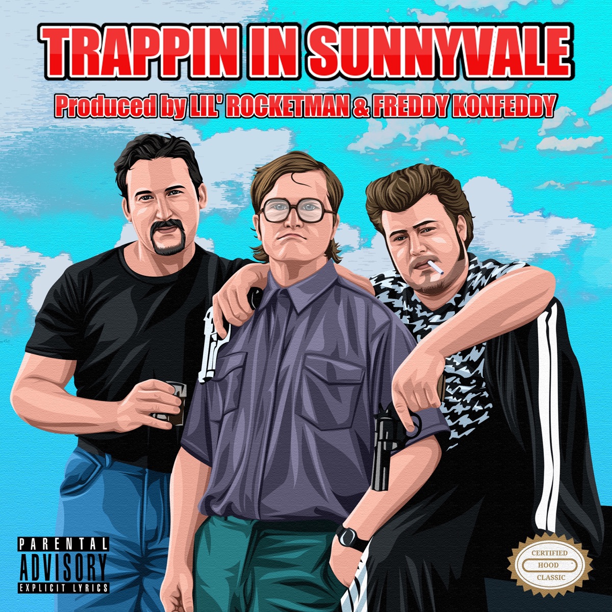 Trappin In Sunnyvale - Single by Lil' Rocketman & Freddy Konfeddy album cover