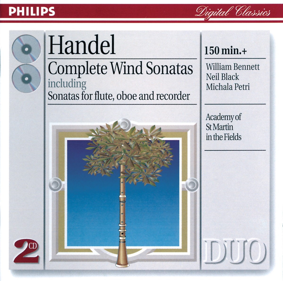 Handel: Complete Wind Sonatas by Academy of St Martin in the Fields, Michala Petri, Neil Black & William Bennett album cover