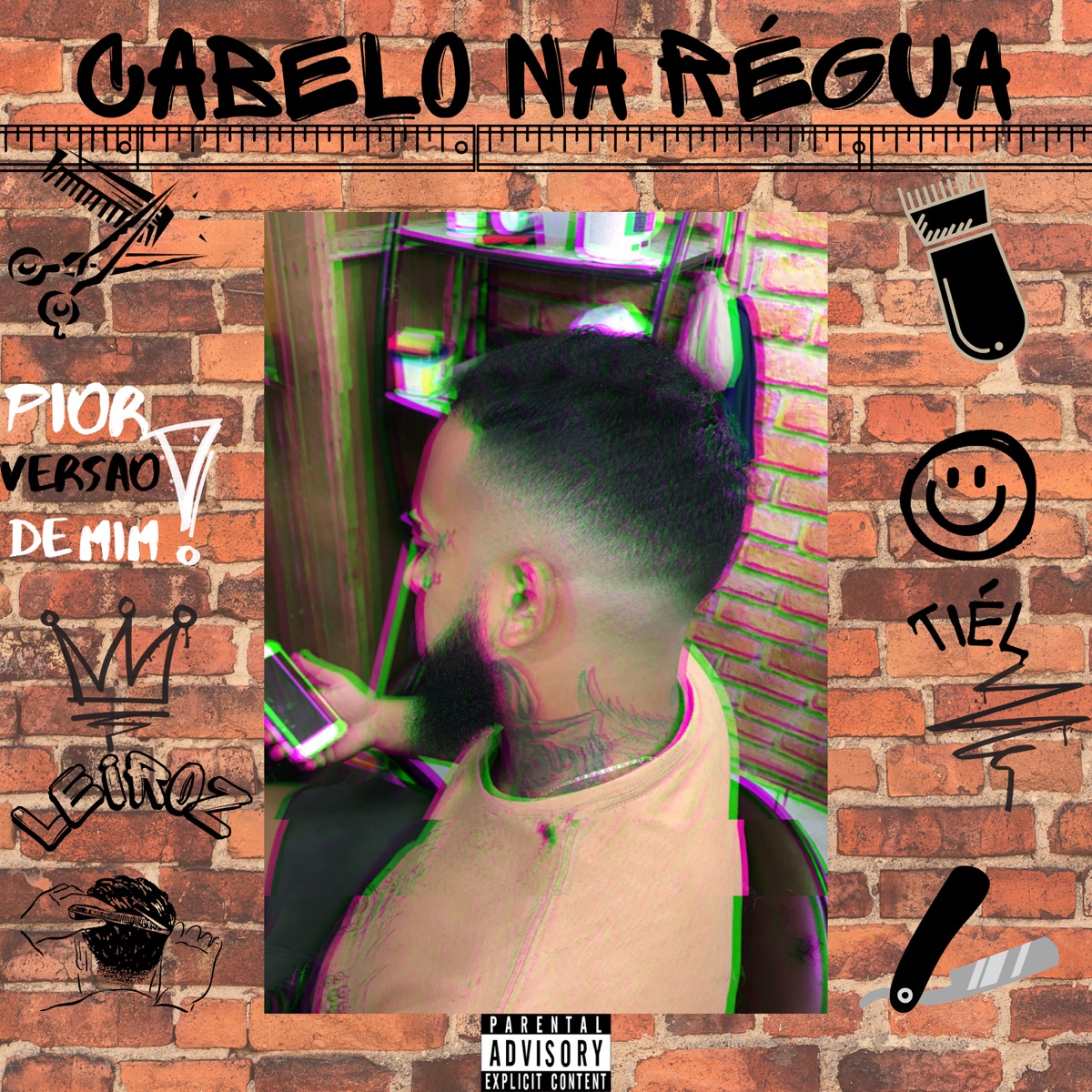Cabelo na Régua - Single by LEIROZ, Pior Versão de Mim, Tiél & Vt no beat album cover