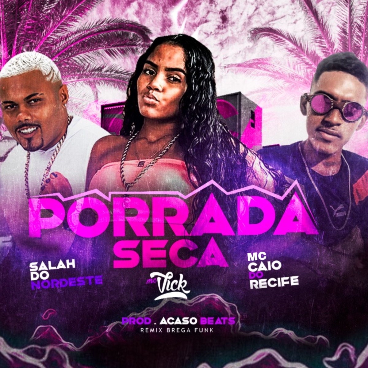 Porrada Seca - Single by Mc Caio do Recife, Salah do Nordeste & Mc Vick album cover