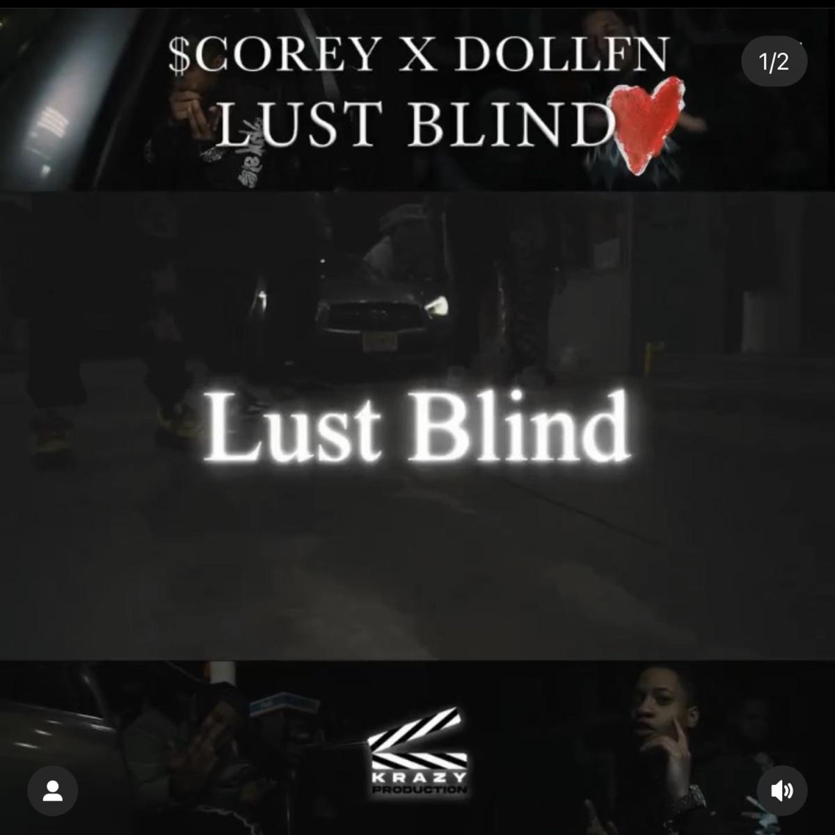 Lust Blind (feat. $corey) - Single by DollFN album cover