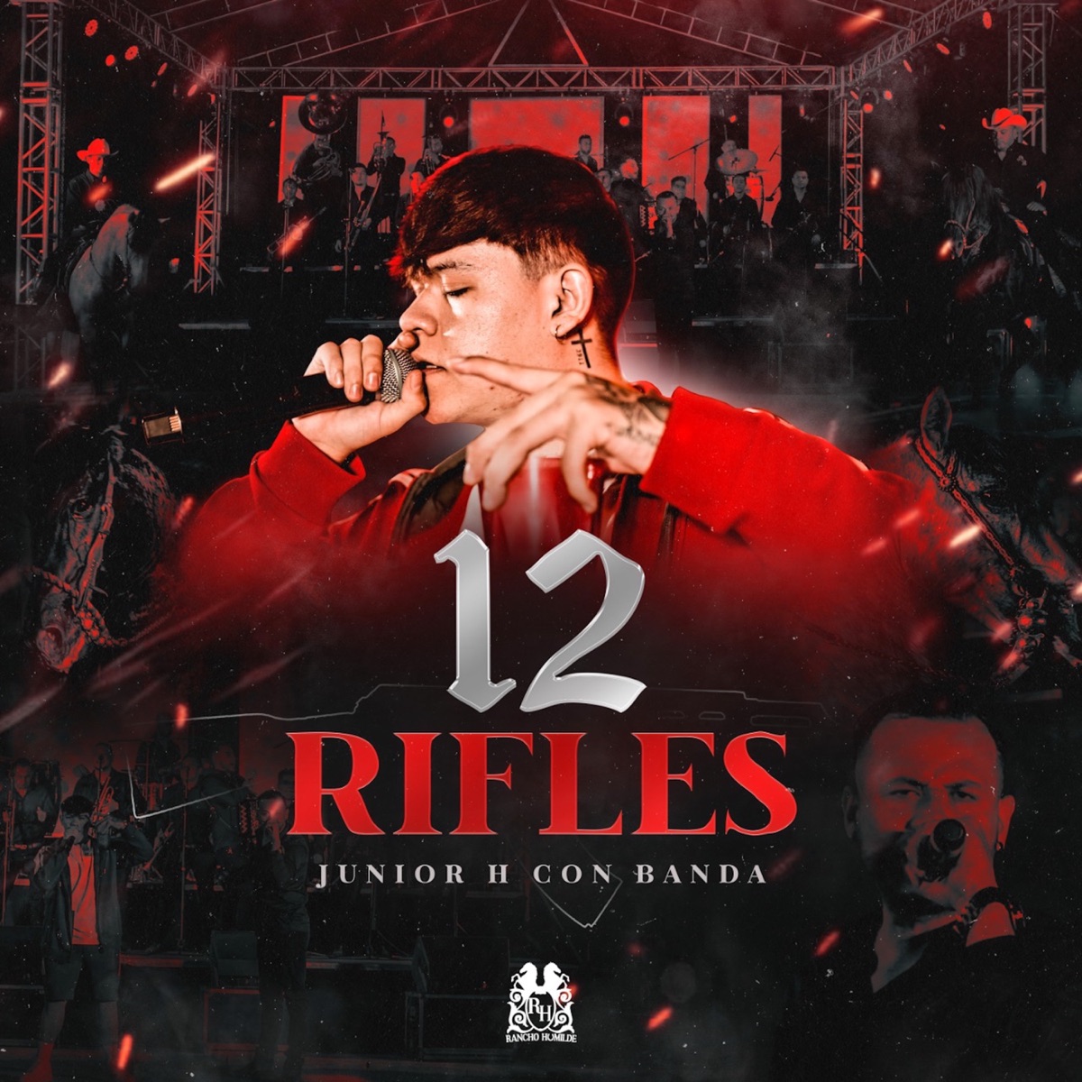 12 Rifles - Single by Junior H album cover artwork
