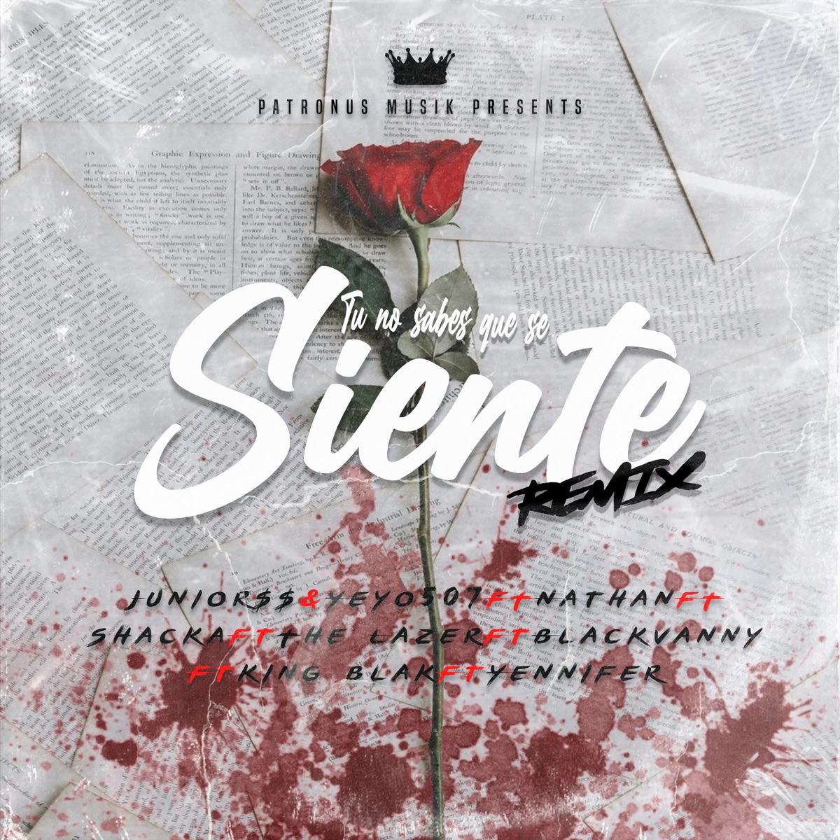 Tu No Sabes Que Se Siente (Remix) [feat. The Lazer, King Blak, Shacka, Nathan, Blackvanny & Yennifer] - Single by Junior$$ & Yeyo507 album cover