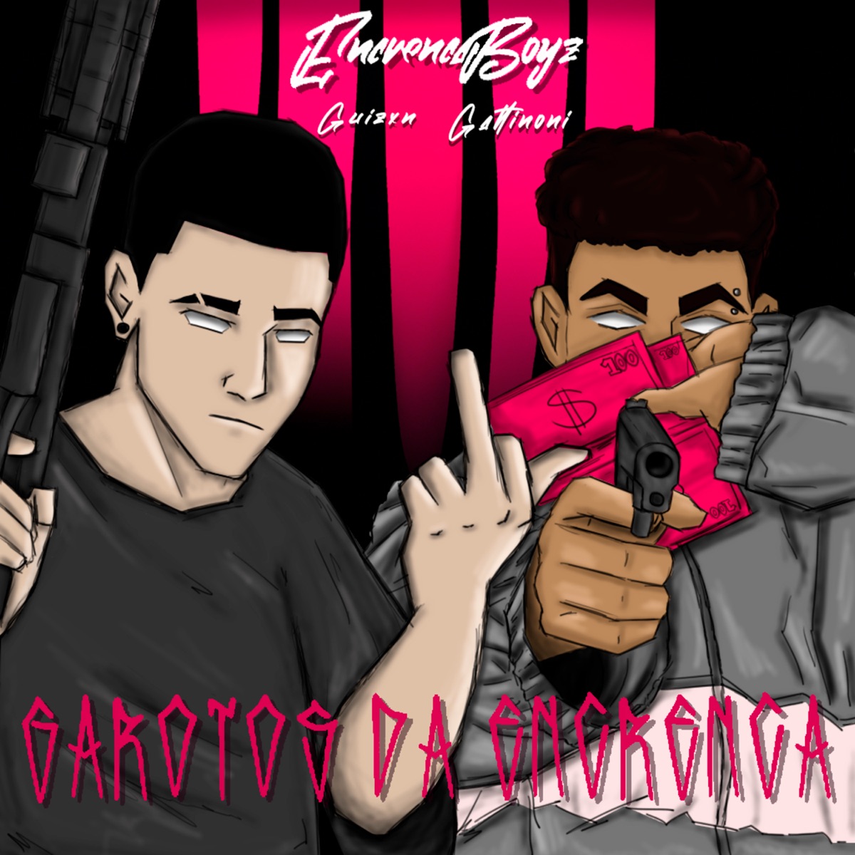 Garotos da Encrenca - EP by Encrencaboyz, Guizxn & Gattinoni album cover