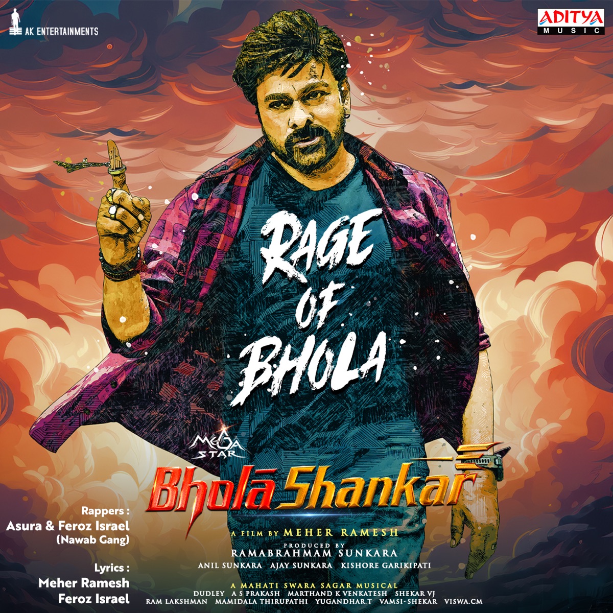 Rage Of Bhola (From "Bholaa Shankar") - Single by Asura, Feroz Israel, Nawab Gang & Mahati Swara Sagar album cover