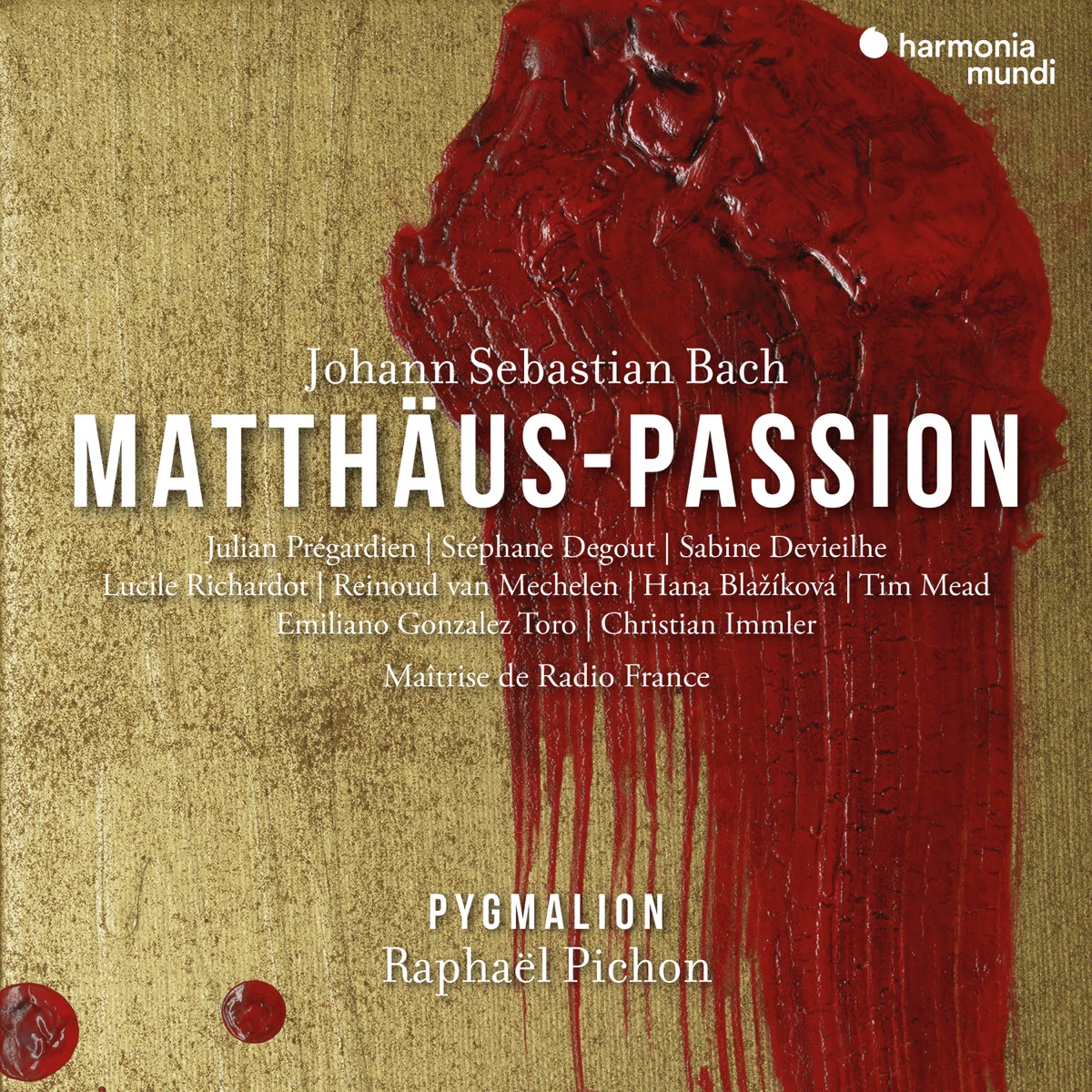 J.S. Bach: Matthäus-Passion, BWV 244 by Raphaël Pichon, Pygmalion, Julian Prégardien, Stéphane Degout, Sabine Devieilhe, Lucile Richardot, Christian Immler, Reinoud Van Mechelen & Maîtrise de Radio France album cover