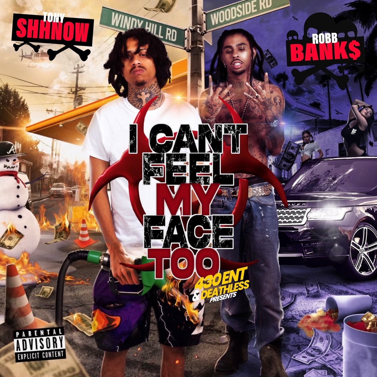 I Can't Feel My Face Too by Robb Bank$ & Tony Shhnow album cover