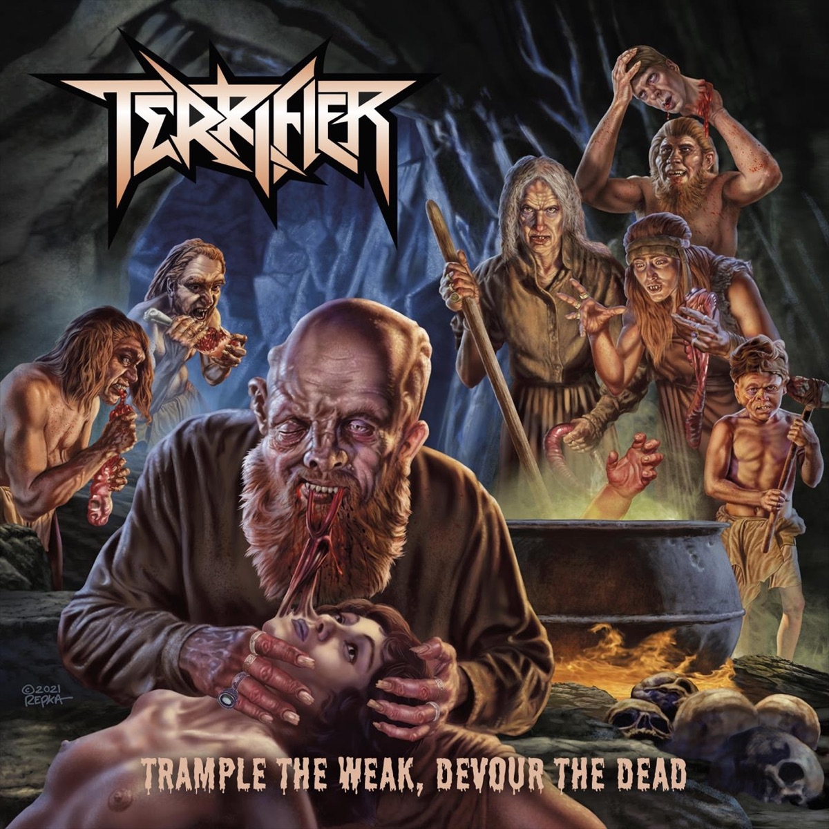 Trample the Weak, Devour the Dead by Terrifier album cover