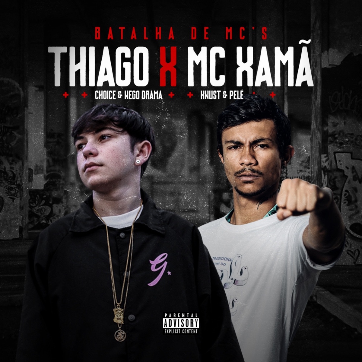 Batalha de Mc's Thiago X Mc Xamã (Trio) - EP by Thiago Kelbert, Choice, Nego Drama, MC Xamã, Knust & Pelé album cover
