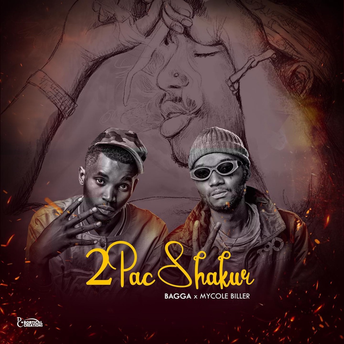 2 Pac Shakur - Single by Mycole Biller & Bragga album cover
