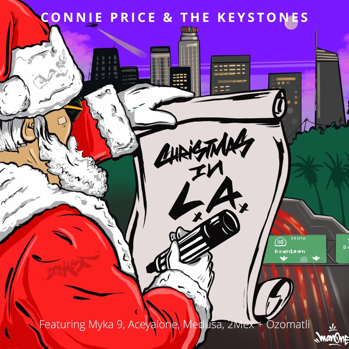 Christmas in L.A. (feat. Myka 9, Aceyalone, Medusa the Gangsta Goddess, 2Mex, Ozomatli, DJ Mona Lisa & Mixmaster Wolf) - Single by Connie Price & The Keystones album cover